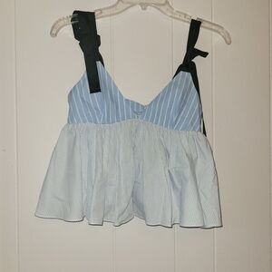 Zara peplum tie top. Women's XS